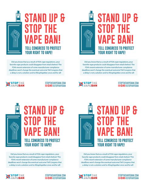 Stop The Vape Ban Posters Print Out And Hang Our Posters