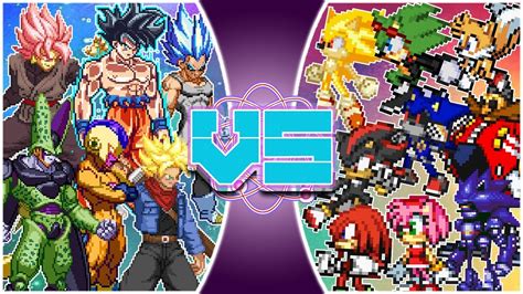 Dragon Ball Super Vs Sonic The Hedgehog Goku Vs Sonic Movie Rumble