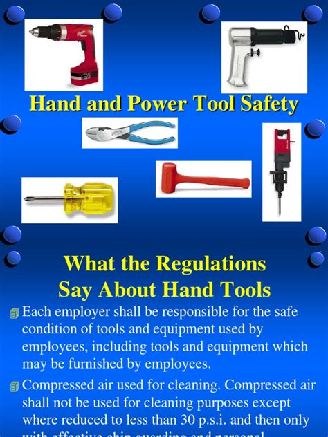 Hand And Power Tool Safety Pdf Personal Protective Equipment Safety