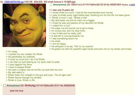 Original Greentext Story Shrek Is Love Shrek Is Life Know Your Meme
