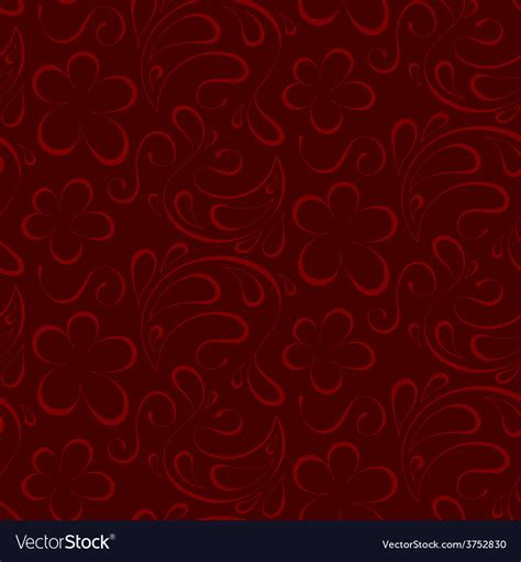 Floral Seamless Background Red Pattern To Burgundy