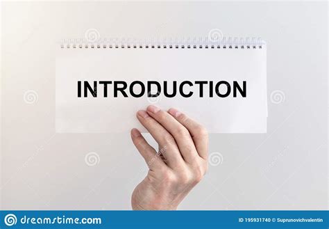 Introduction Word Text On A Sheet Of Paper Stock Photo Image Of
