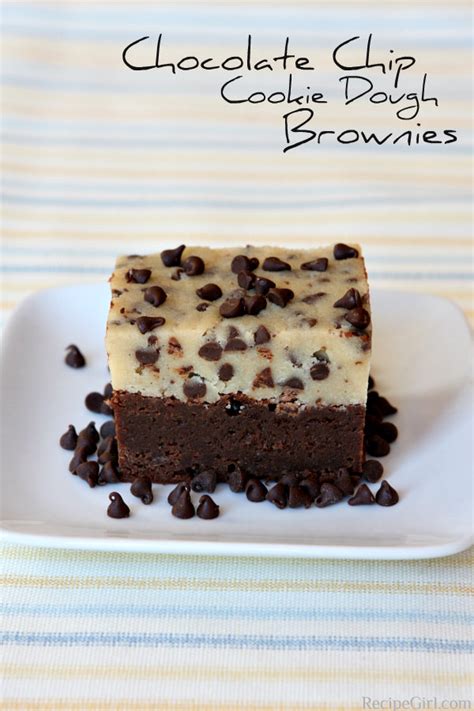 Chocolate Chip Cookie Dough Brownies Food And Drink