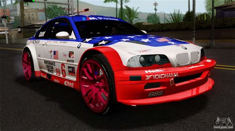 This is bmw m3 gtr from need for speed most wanted. BMW M3 GTR 2001 Prototype Technology Group for GTA San Andreas