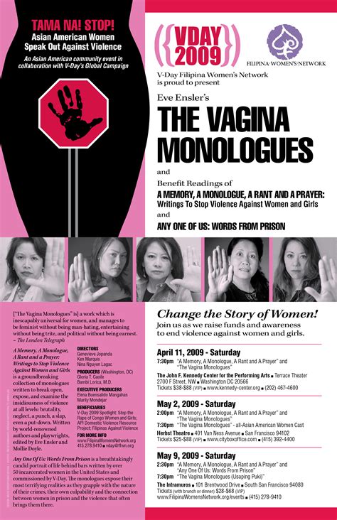 Foundation For Filipina Womens Network The Vagina Monologues All