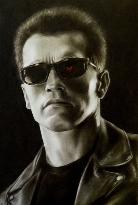 Arnold Schwarzenegger Drawing Terminator 2 Judgment Day Time Lapse