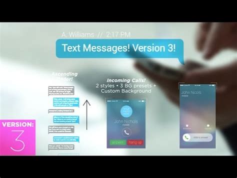 Easily design professional videos using 500+ high quality text animation effects and motion graphic templates. Text Messages (After Effects Template) - YouTube