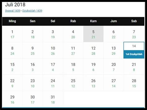 Kalendar malaysia tahun 2018 dan cuti 2018 untuk bulan januari, februari, mac, april, mei, jun, julai, ogos, september, oktober, november dan disember. Kalender Hijriyah Tahun 2018 Lengkap - Tanggalan Islam Online