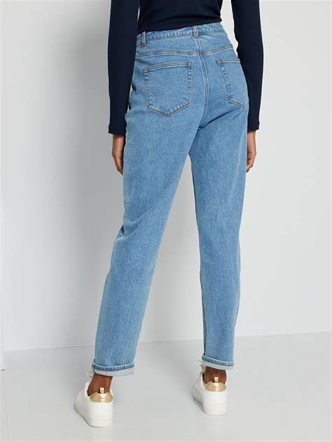 mom fit jeans met hoge taille l32 blauw kiabi 15 00€
