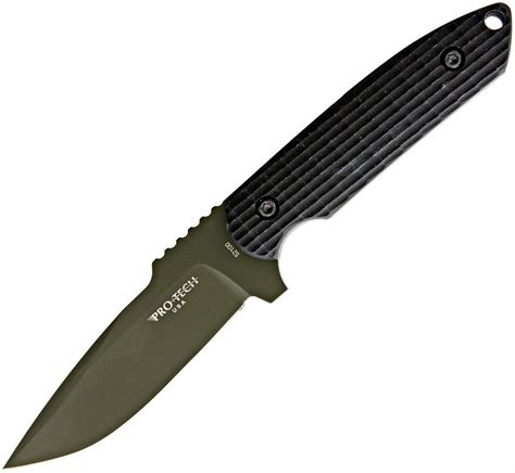Protech Rockeye Fixed Blade Knife Od Green Perry Knifeworks
