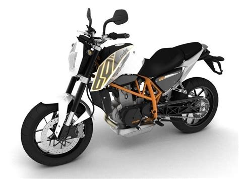 The new duke 200 has two colour options to choose from, black and white. KTM 690 Duke 2014 3D Model MAX OBJ 3DS FBX C4D DXF ...
