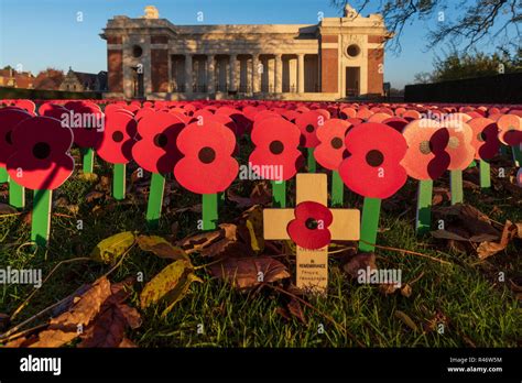 Mass Of Remembrance Poppies Marking Centenary Of First World War