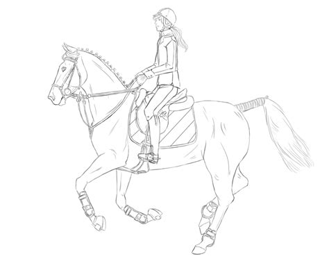 Color the pictures online or print them to color them with your paints or crayons. Show Jumping Lineart by StableOfAres on DeviantArt in 2020 ...