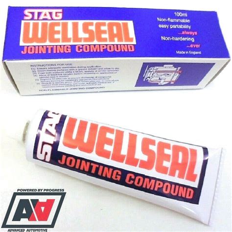 Stag Wellseal Gasket Jointing Compound 100ml Tube Advanced Automotive