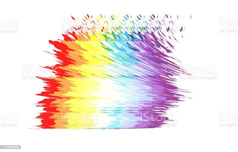 Art Rainbow Color Brush Stroke Painting Vector Background Stock
