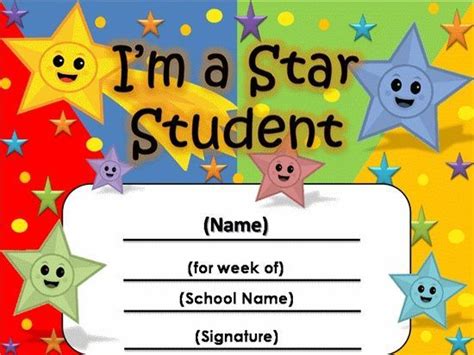 Free Star Awards Templates Certificates Star Student With Regard To