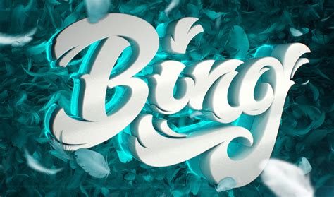 Bing 3d Type Artwork Behance