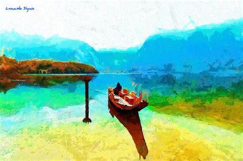 Crossing The Lake Pa Painting By Leonardo Digenio Fine Art America
