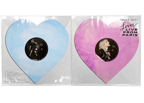 Taylor Swift Lover Live From Paris Heart Shaped 2xlp Vinyl Pink