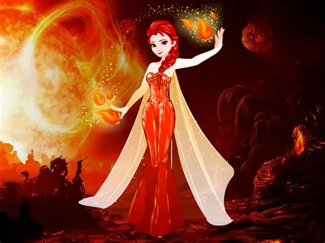 Flare The Fire Queen Burned Elsa The Snow Queen Photo Fanpop