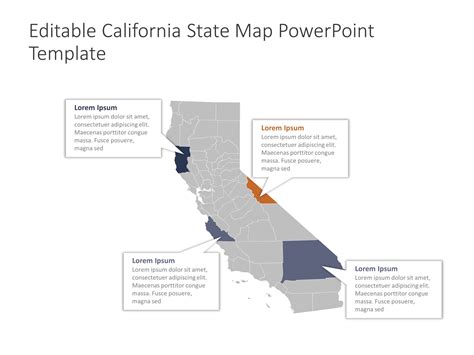 California Map 1 Powerpoint Template