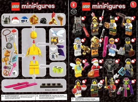 View and download lego minifigures series 7 building instructions online. LEGO Collectable MiniFigures Series 8 Checklist. | Lego ...