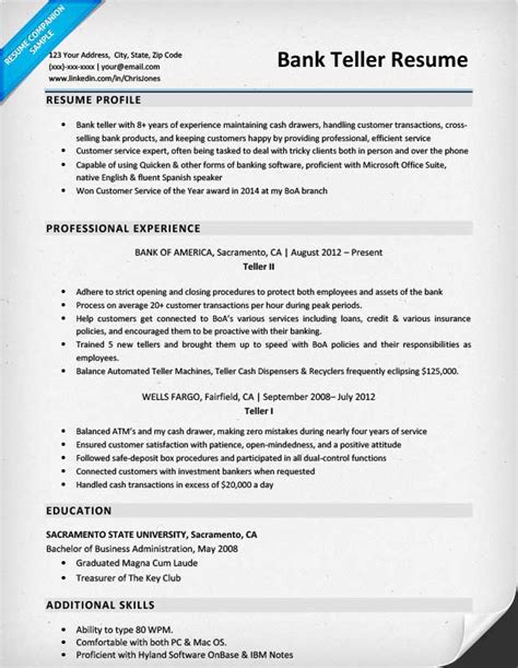 Try to add the duties that the particular job is looking for. Bank Teller Resume Sample & Writing Tips | Resume Companion