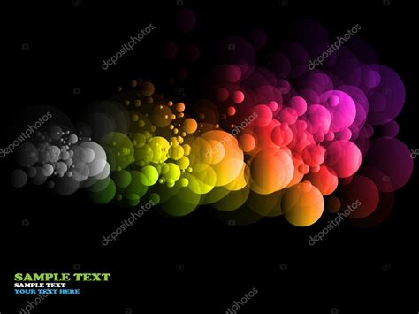 Rainbow Circles Abstract Vector Background — Stock Vector