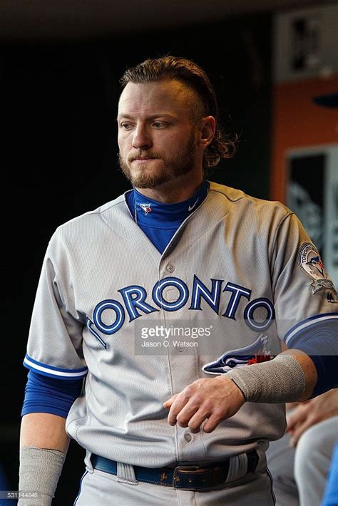 Josh Donaldson Of The Toronto Blue Jays Stands In The Dugout Before
