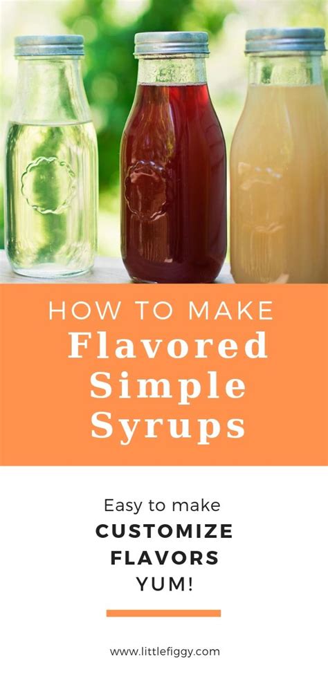 Diy Flavored Simple Syrups Recipe Little Figgy Food
