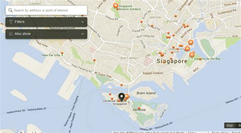 Sentosa Merlion Singapore Map Tourist Attractions In Singapore