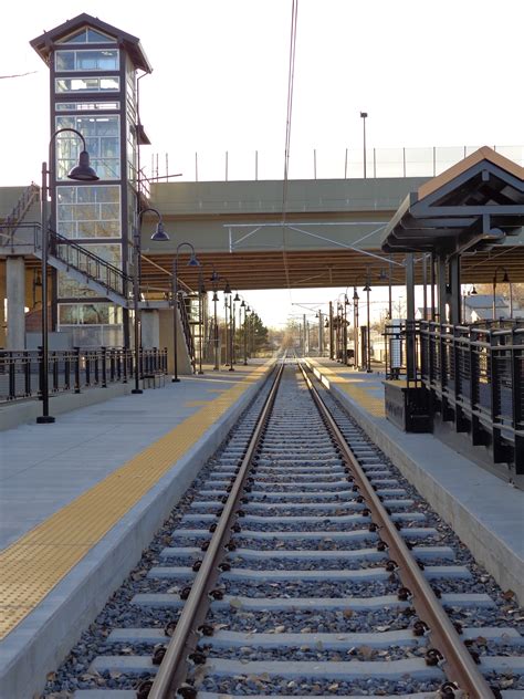 Light Rail Train Tracks And Station Picture Free Photograph Photos