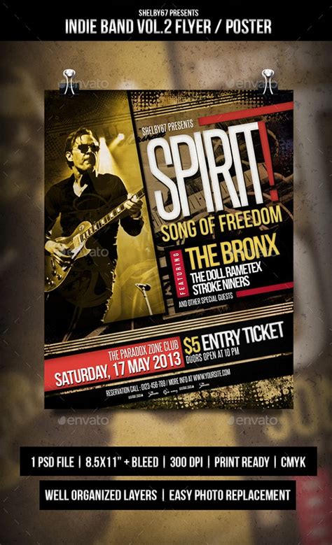 24 Band Flyer Templates Apple Pages Ms Word Publisher Design