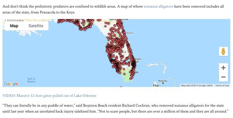 Map Of Nuisance Alligators Welcome To Florida Satellite Maps