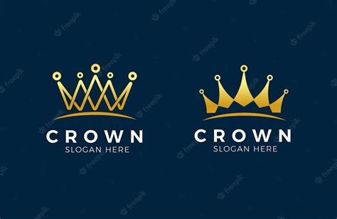 Premium Vector Modern Crown Logo Royal King Queen Abstract Logo