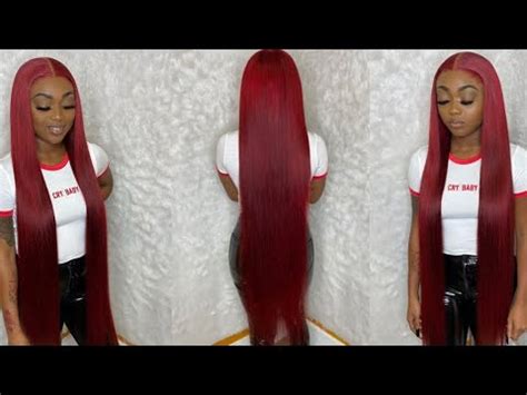 40 INCH WIG 🔥 | Red Hair Color ️ | West Kiss Hair - YouTube