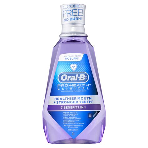 Clinical Alcohol Free Fluoride Rinse Mouthwash Oral B