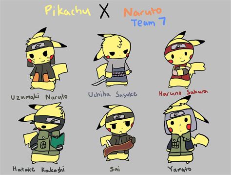 Pikachu X Naruto Team 7 By Coroquetz On Deviantart