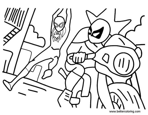 I must have time to save everyone. Miles Morales Coloring Pages Lineart - Free Printable ...