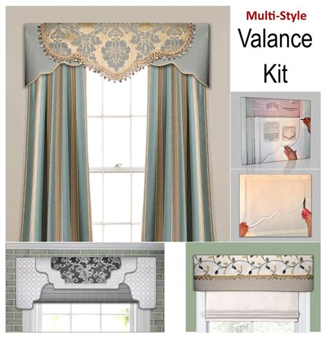 sew valance kit scalloped arched straight styles   kit diy cornice style valances