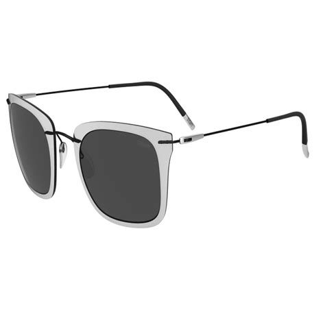 Silhouette Infinity Sunglasses Black Matte Grey Silver Lenses 8696 75 9040 0888465096789