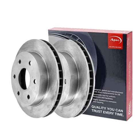 Apec Rear Pair Of Brake Discs For Audi A6 Tdi Claa 30 May 2011 To May