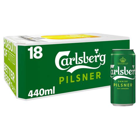 Carlsberg Pilsner Lager Beer 18 X 440ml Cans Beer Iceland Foods