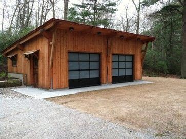 Modern garage plan with 3 bays modern garage, garage design, 3 car garage plans. Two car garage contemporary garage and shed | Timber frame ...