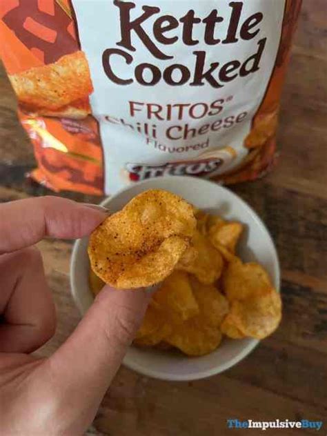 Review Lays Kettle Cooked Fritos Chili Cheese Potato Chips The