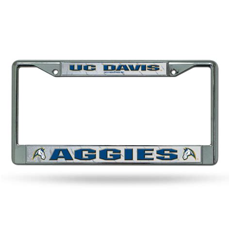 California Uc Davis Aggies Chrome Metal License Plate Frame