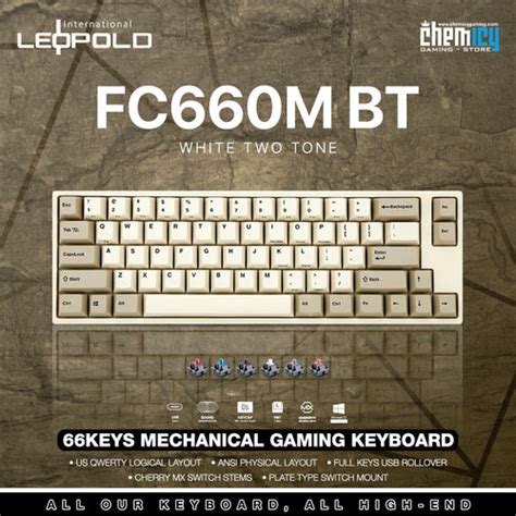 Jual Leopold Fc660m Bt White 2 Tone Pd Mechanical Gaming Keyboard