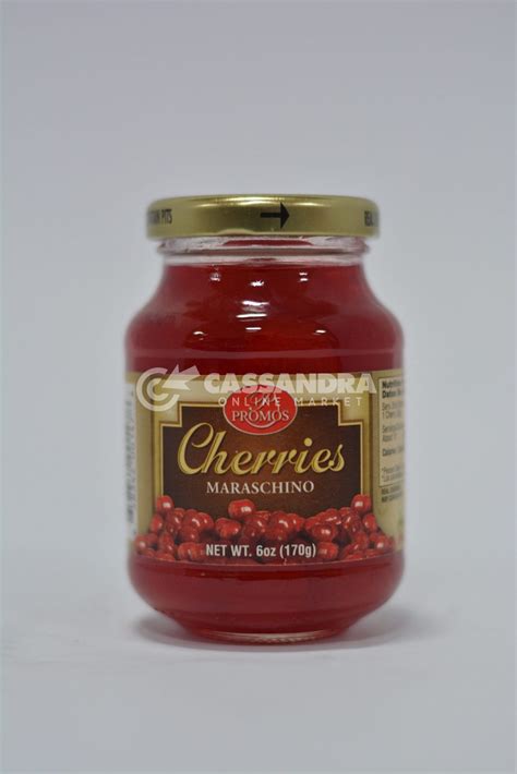 Promos Red Cherries Maraschino 6oz 170g Cassandra Online Market