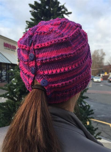 Free templates available for immediate. Ridges Ponytail / Messy Bun Hat | Craftsy
