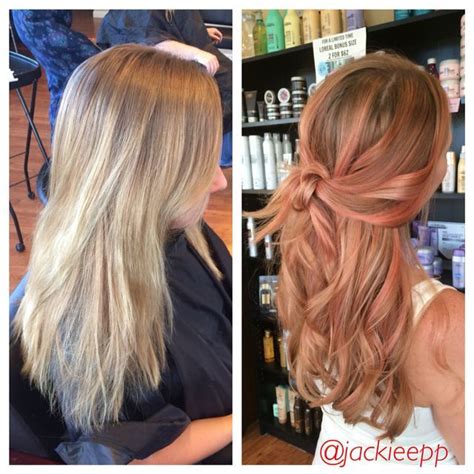 Rose Gold Ombre Hair Extensions Thru Journal Fonction